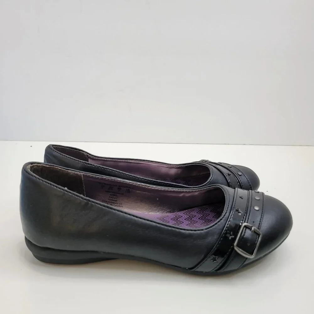 Wonder Kids Kathy Girl's Flats Slip Resistant Black US Size 1 NIB